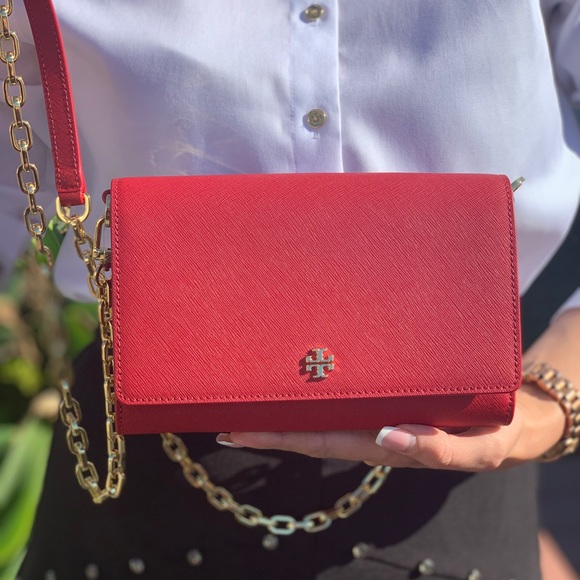 Tory Burch Emerson Leather Chain Wallet Crossbody - Picture 3 of 8